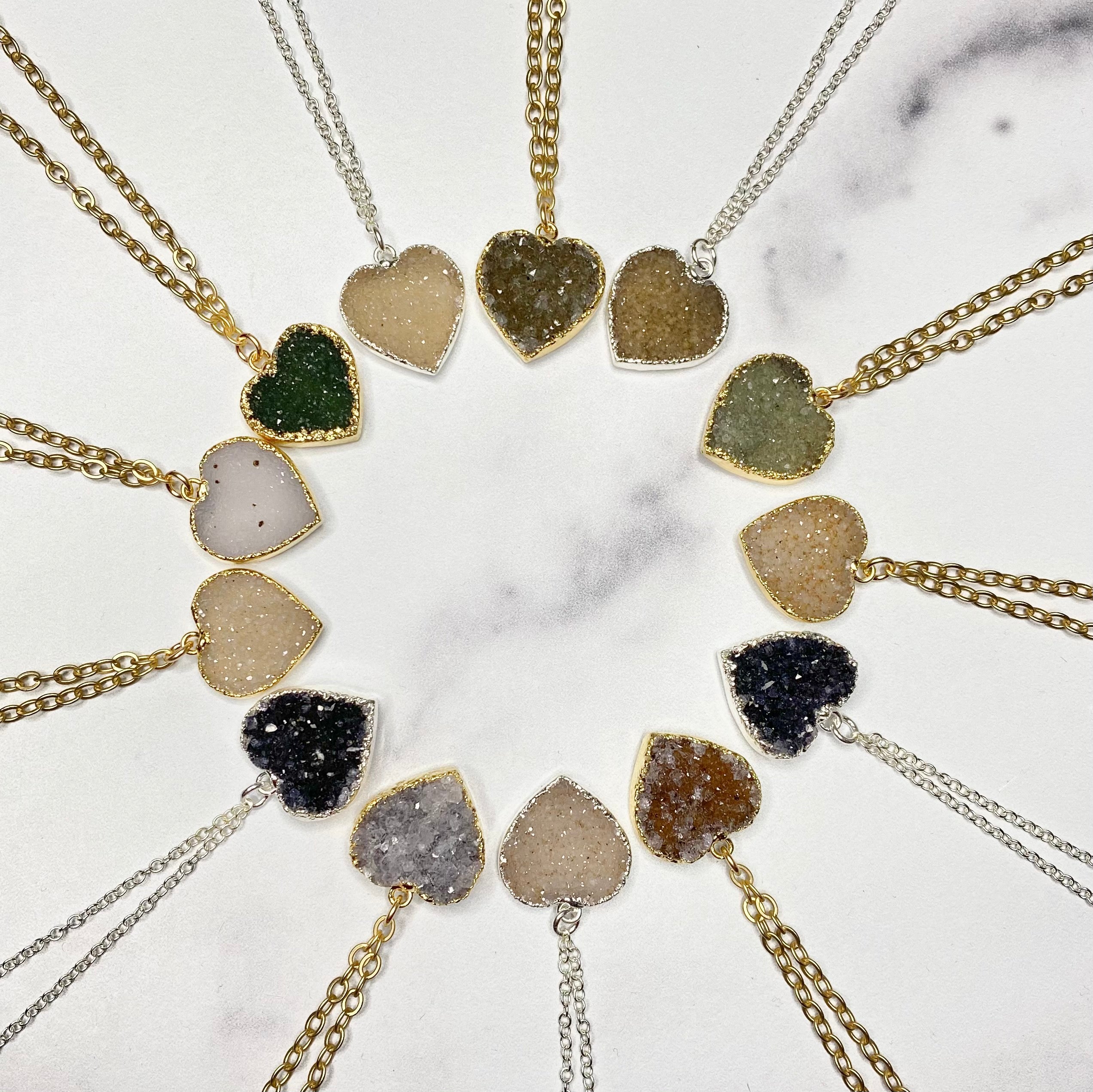 SMALL DRUZY PENDANTS