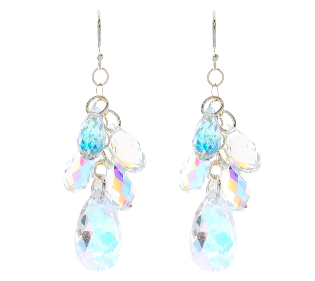Crystal Pear Multi-Drop Earrings NEW