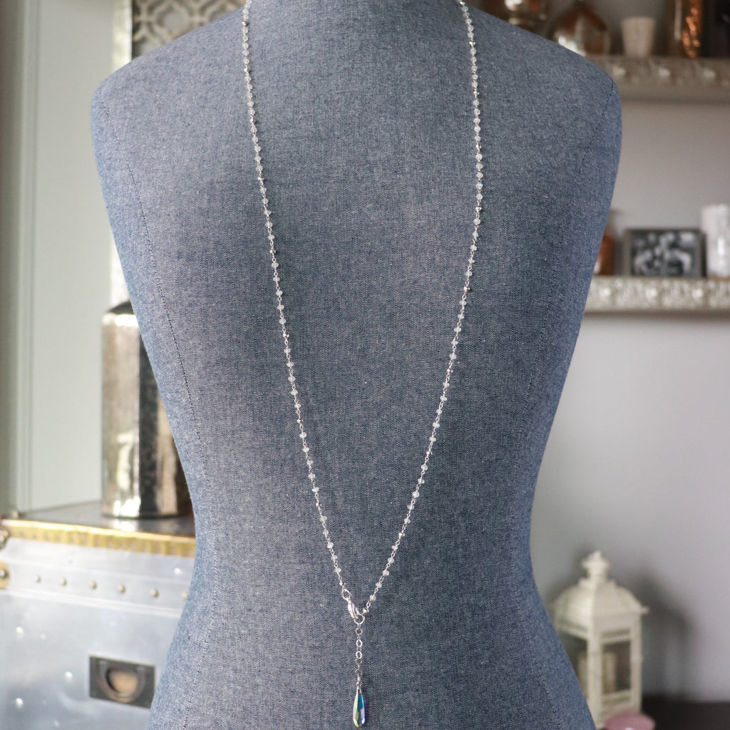 Moonstone and Pyrite Multi-Wrap Necklace/Bracelet Combo in Sterling Silver or Gold Filled  NEW