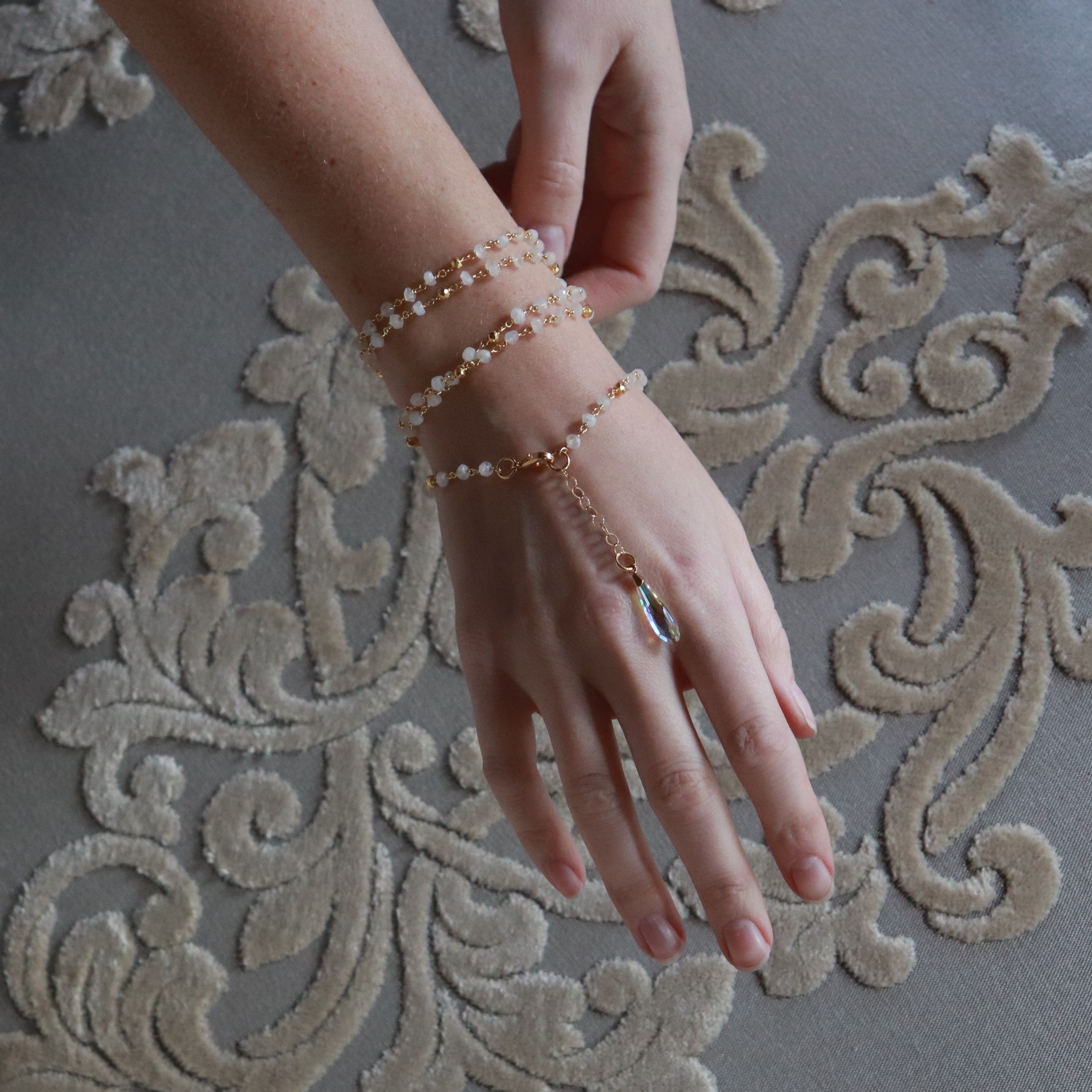 Moonstone wrap bracelet deals