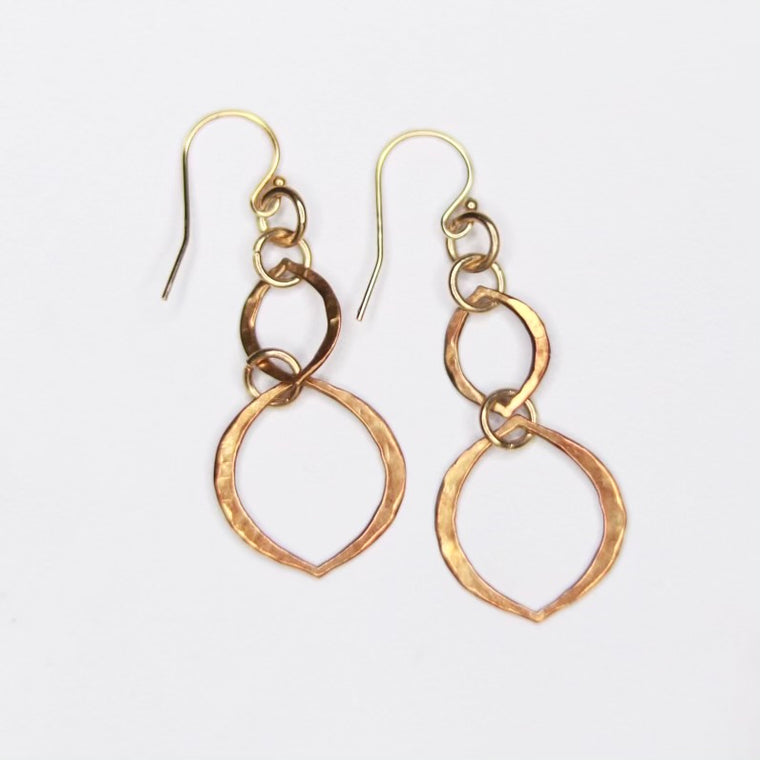 Multi-Marquis Link Earrings in Gold Filled or Sterling Silver  NEW