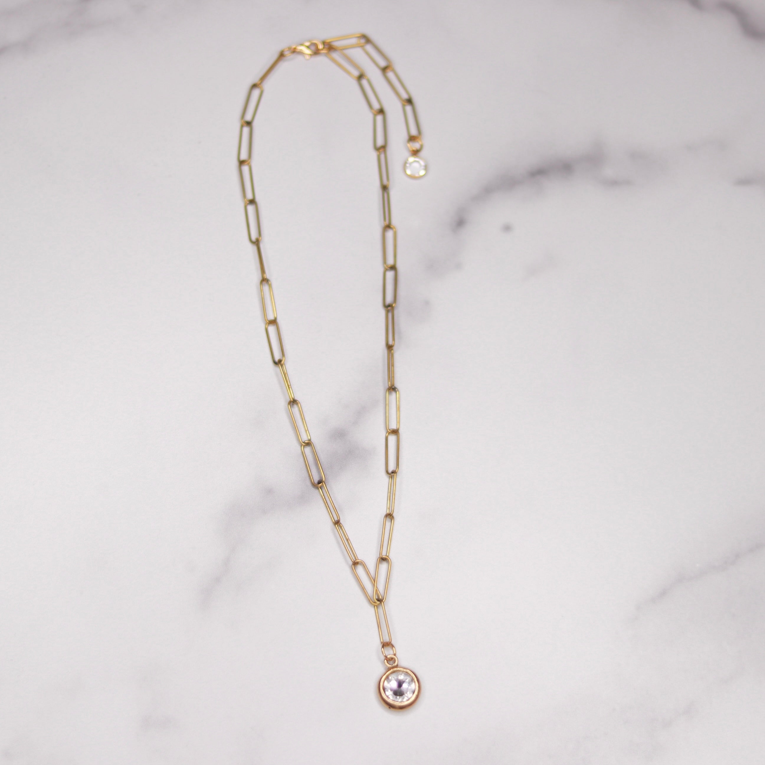 Swarovski Necklace Extender Chain, Gold