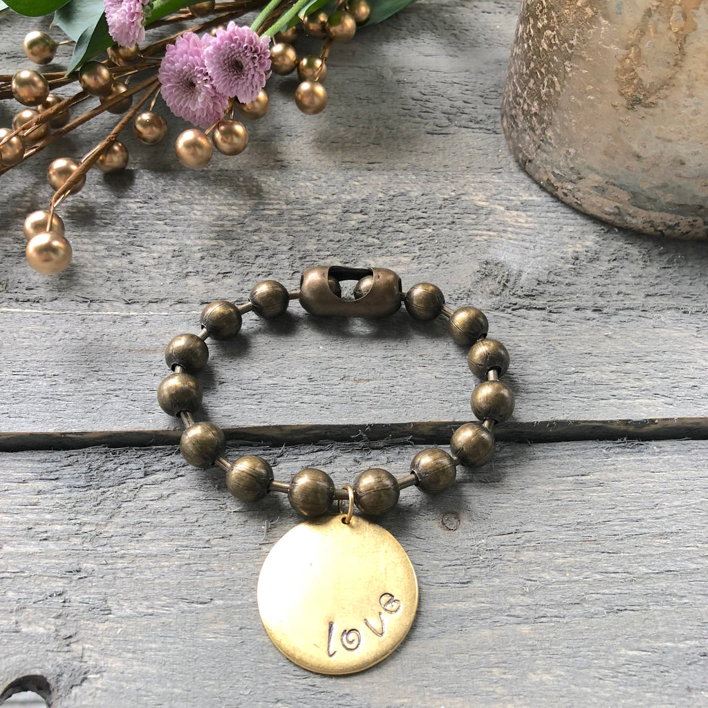 Chunky Ball Chain Inspirational Charm Bracelet NEW