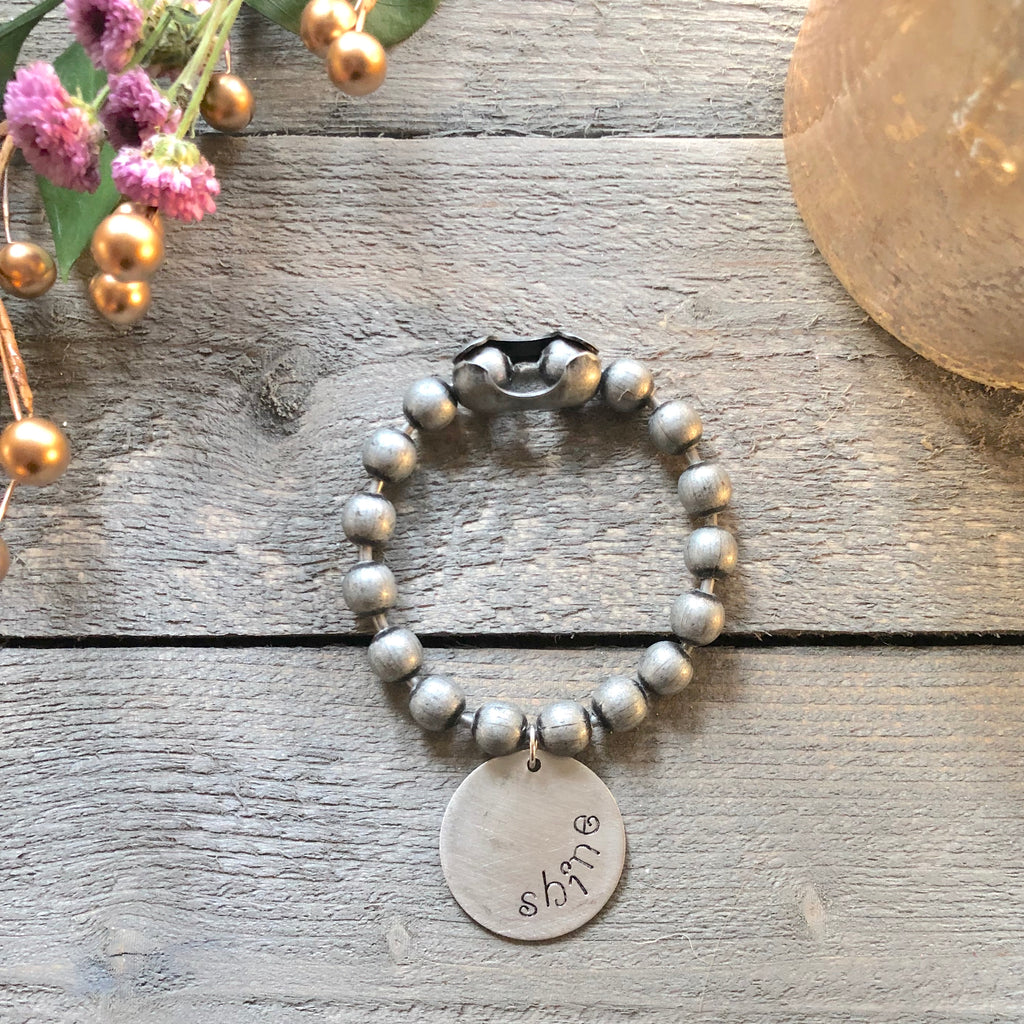 Chunky Ball Chain Inspirational Charm Bracelet NEW