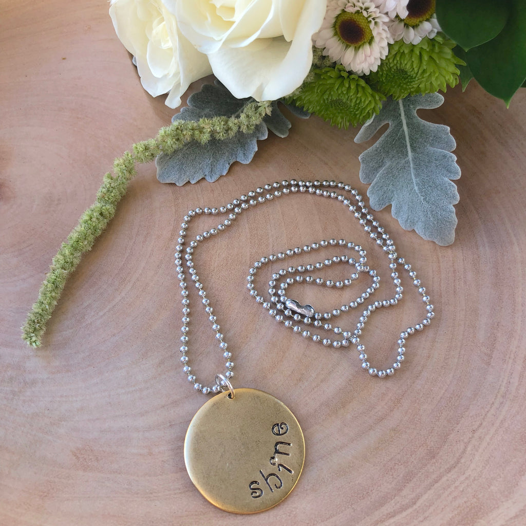 Round Inspirational Charm Necklace NEW
