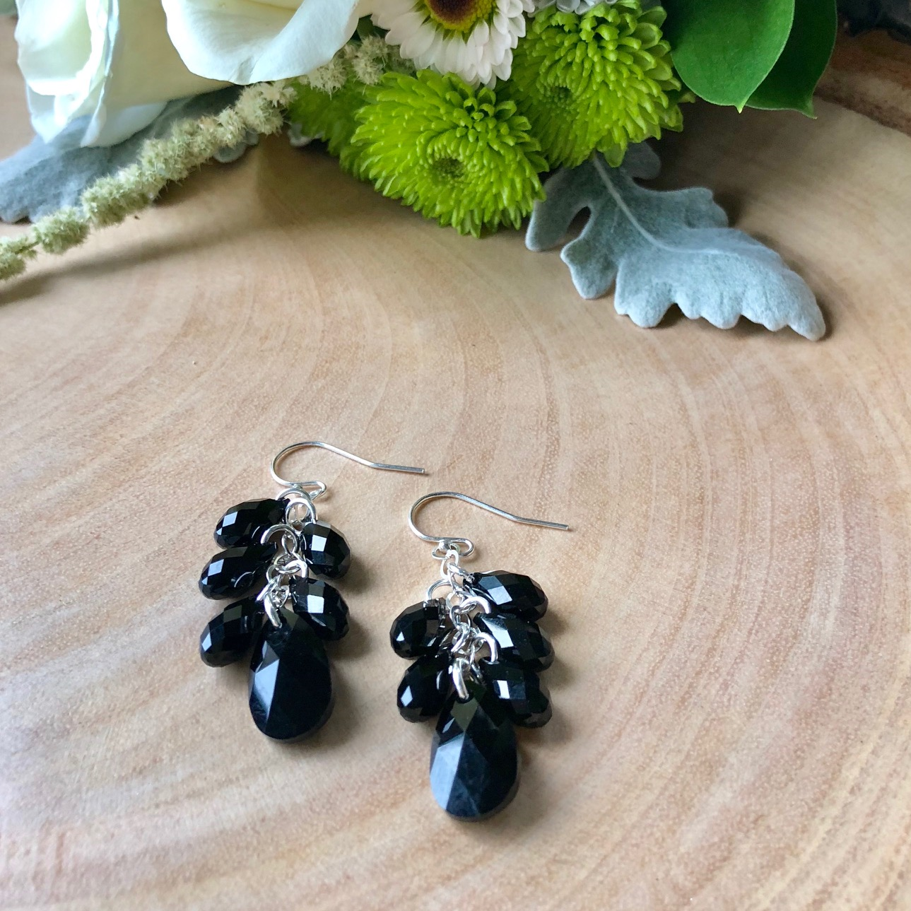 Louisette Jet Black Earrings S00 - Fashion Jewellery M00949