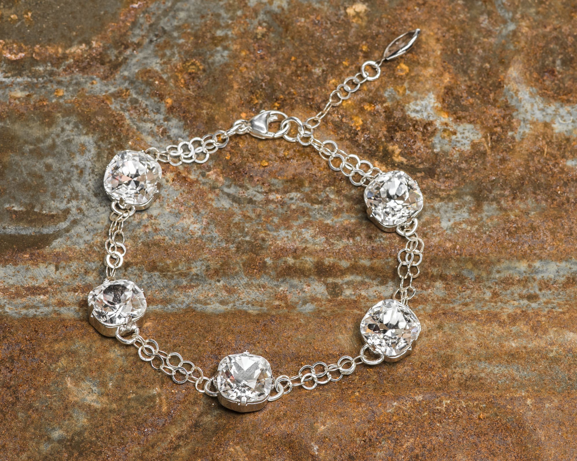Crystal sales link bracelet