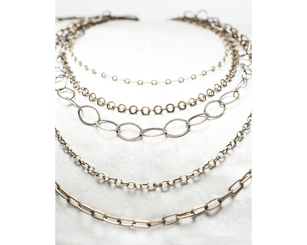 Life Bejeweled Antique Brass Multi Strand Layering Necklace
