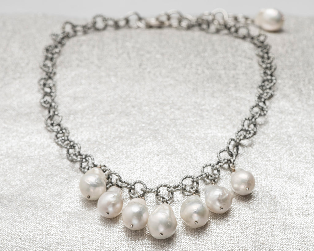 Life Bejeweled Multi-Drop Baroque Pearl Chunky Necklace