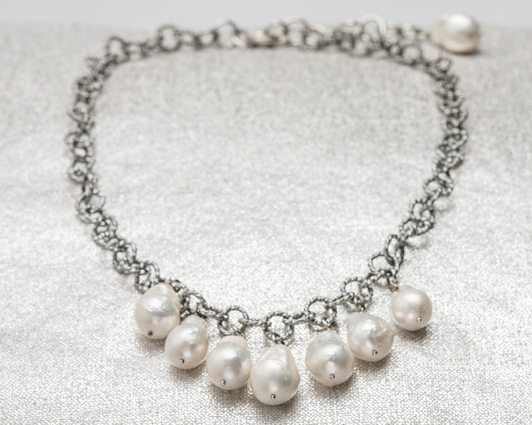 Life Bejeweled Multi-Drop Baroque Pearl Chunky Necklace
