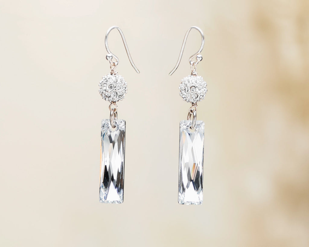 Crystal Baguette Earrings NEW