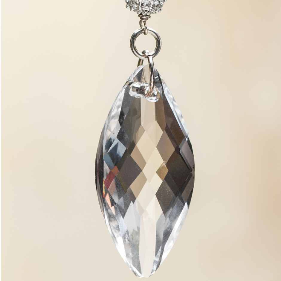 Signature Bridal Wedding Crystal Drop Necklace  NEW