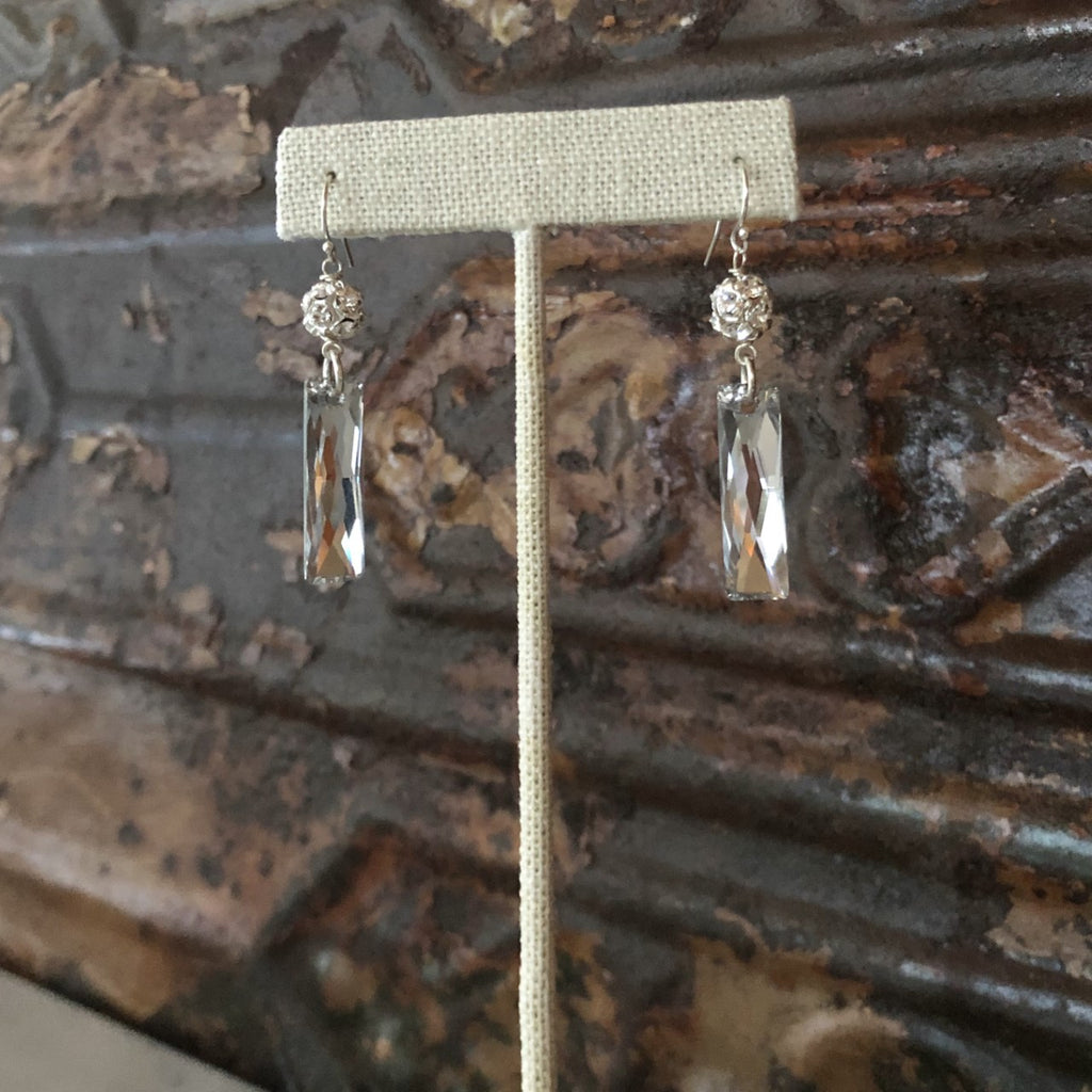 Crystal Baguette Earrings NEW