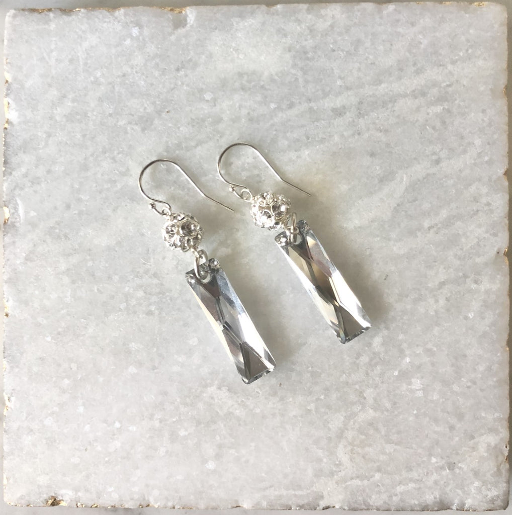 Crystal Baguette Earrings NEW